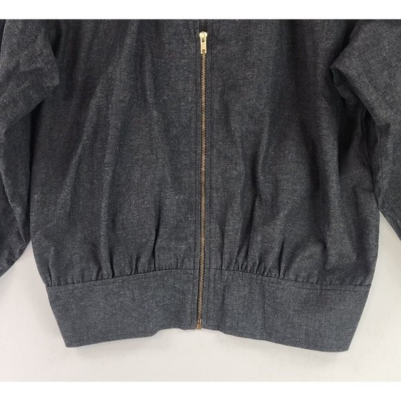 Starfire Jacket Womens 12 Gray Denim Quilted Pearl Accent Retro Vintage USA - Picture 8 of 11